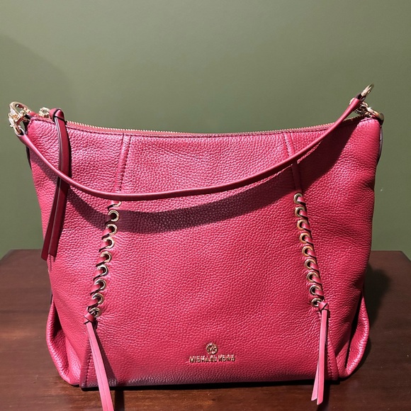 Michael Kors maroon Leather Shoulder Bag - Picture 1 of 6